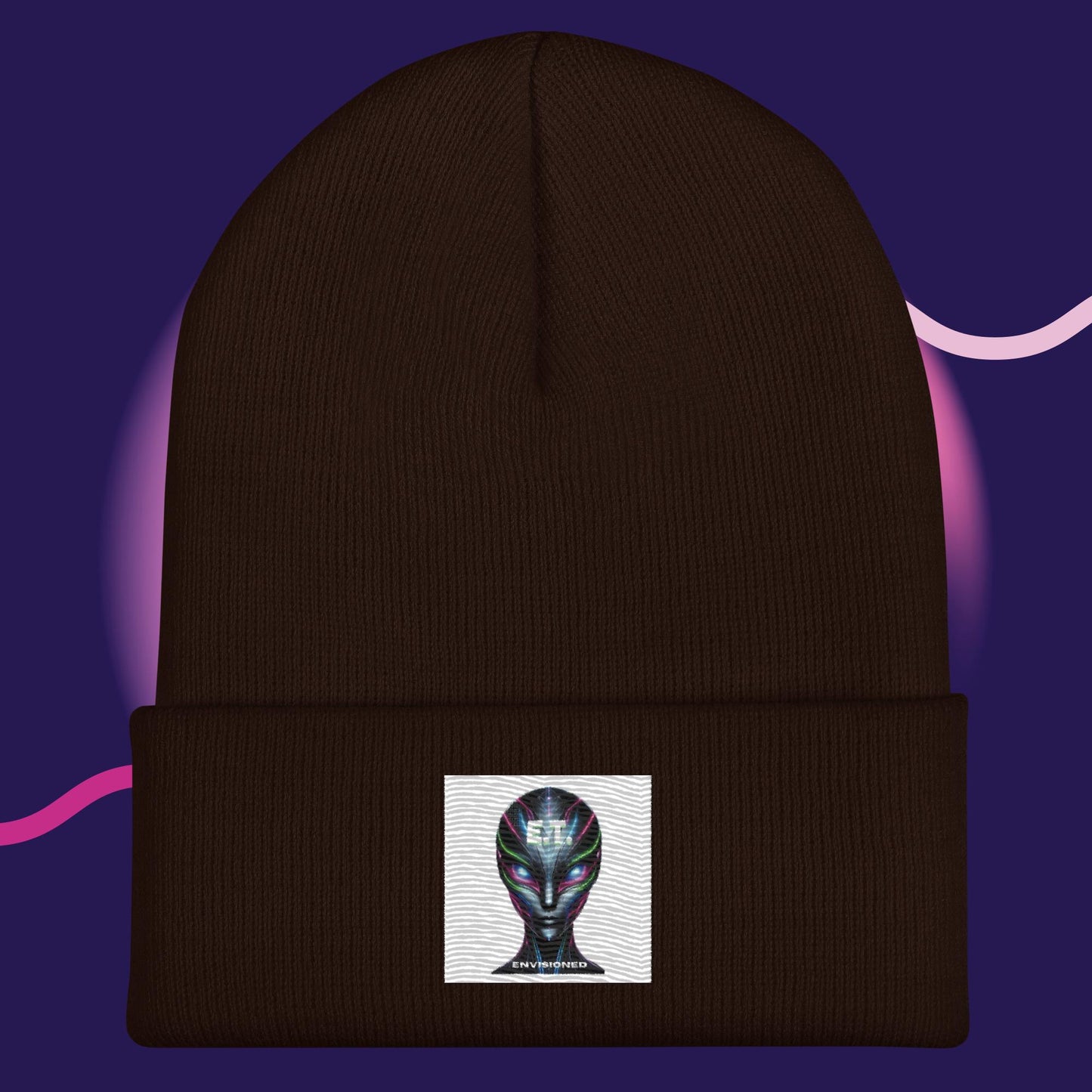 E.T. Envisioned Cuffed Beanie with patch