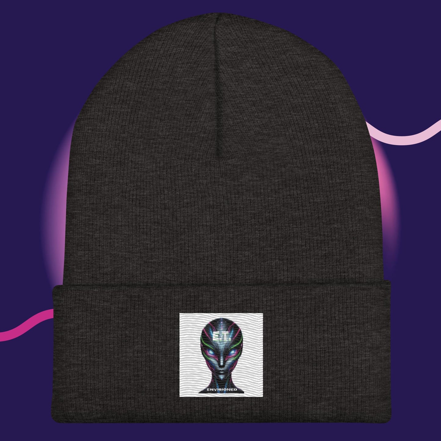 E.T. Envisioned Cuffed Beanie with patch