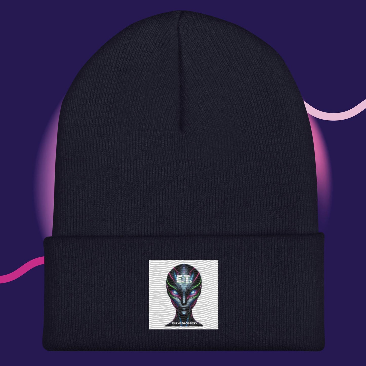 E.T. Envisioned Cuffed Beanie with patch