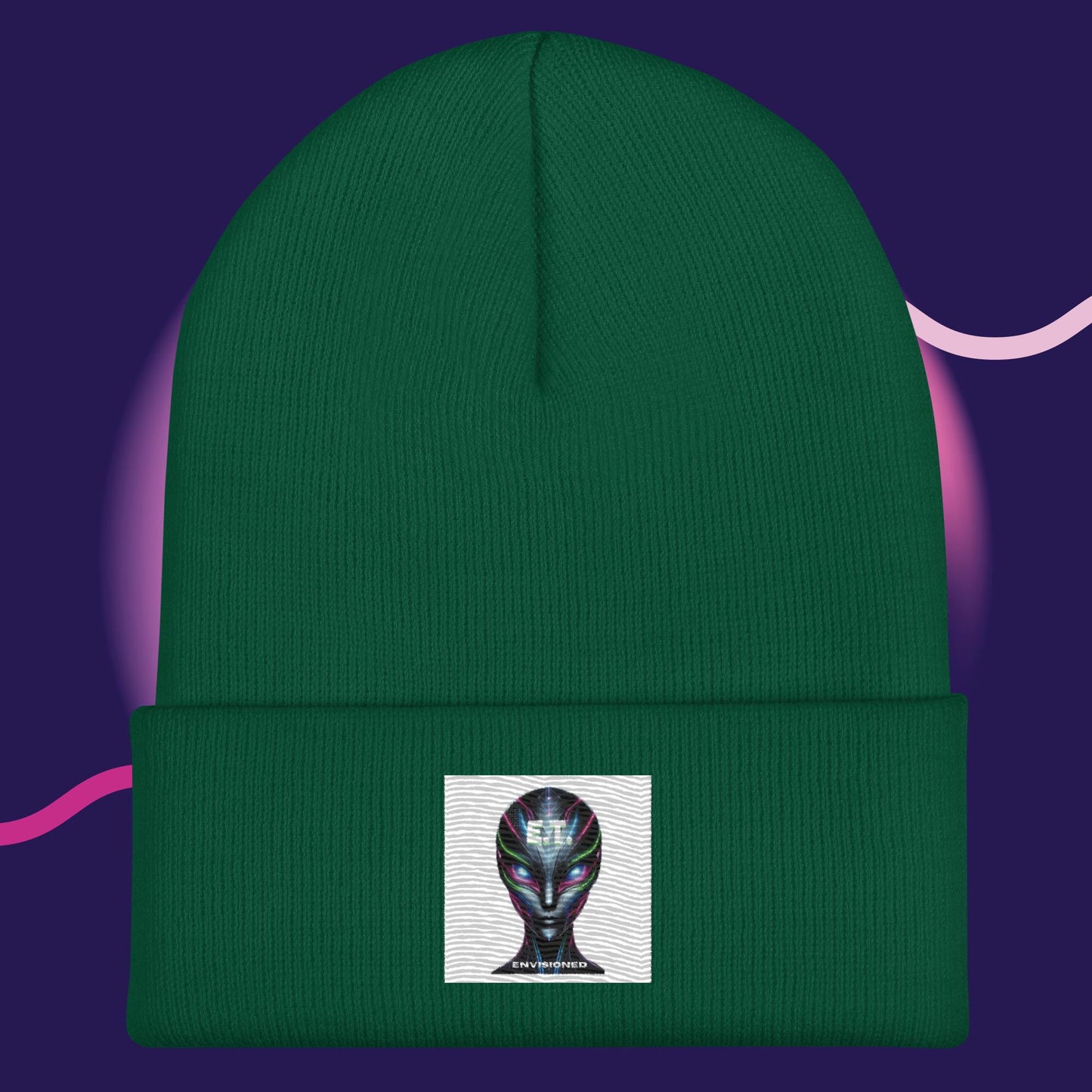 E.T. Envisioned Cuffed Beanie with patch